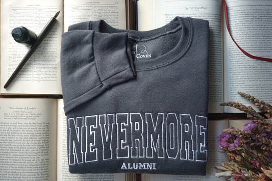 Wednesday Nevermore Alumni Embroidered Crew